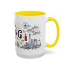 Beijing Coffee Mug | China Souvenir Travel Gift | Accent Color Ceramic 11oz 15oz