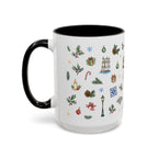 Lisbon Christmas Mug | Watercolor City Souvenir | Ceramic Coffee Cup 11oz 15oz