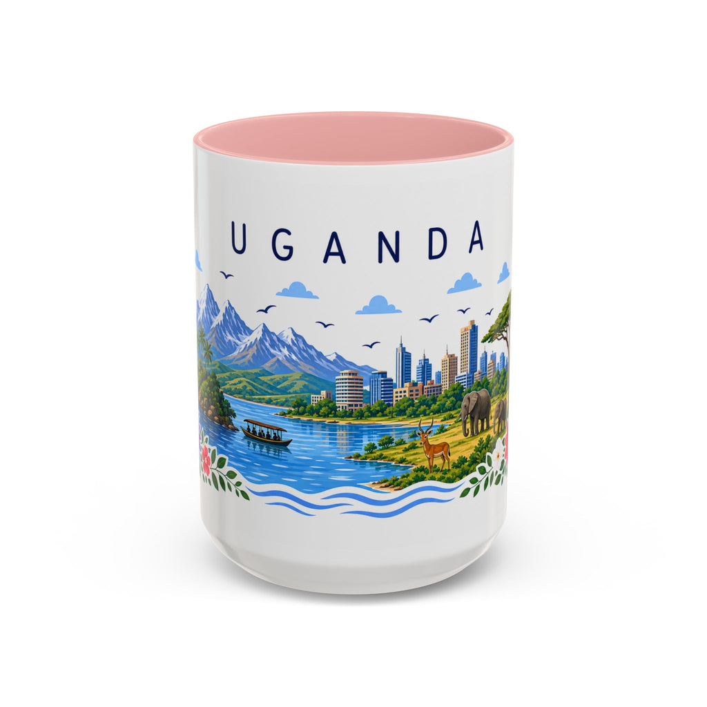 Uganda Coffee Mug | Travel Souvenir Accent Mug | Place Gift Ceramic Cup 11oz 15oz