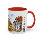 Rothenburg Illustrated Travel Mug | Germany Souvenir Accent Coffee Mug | 11oz 15oz Ceramic Cup