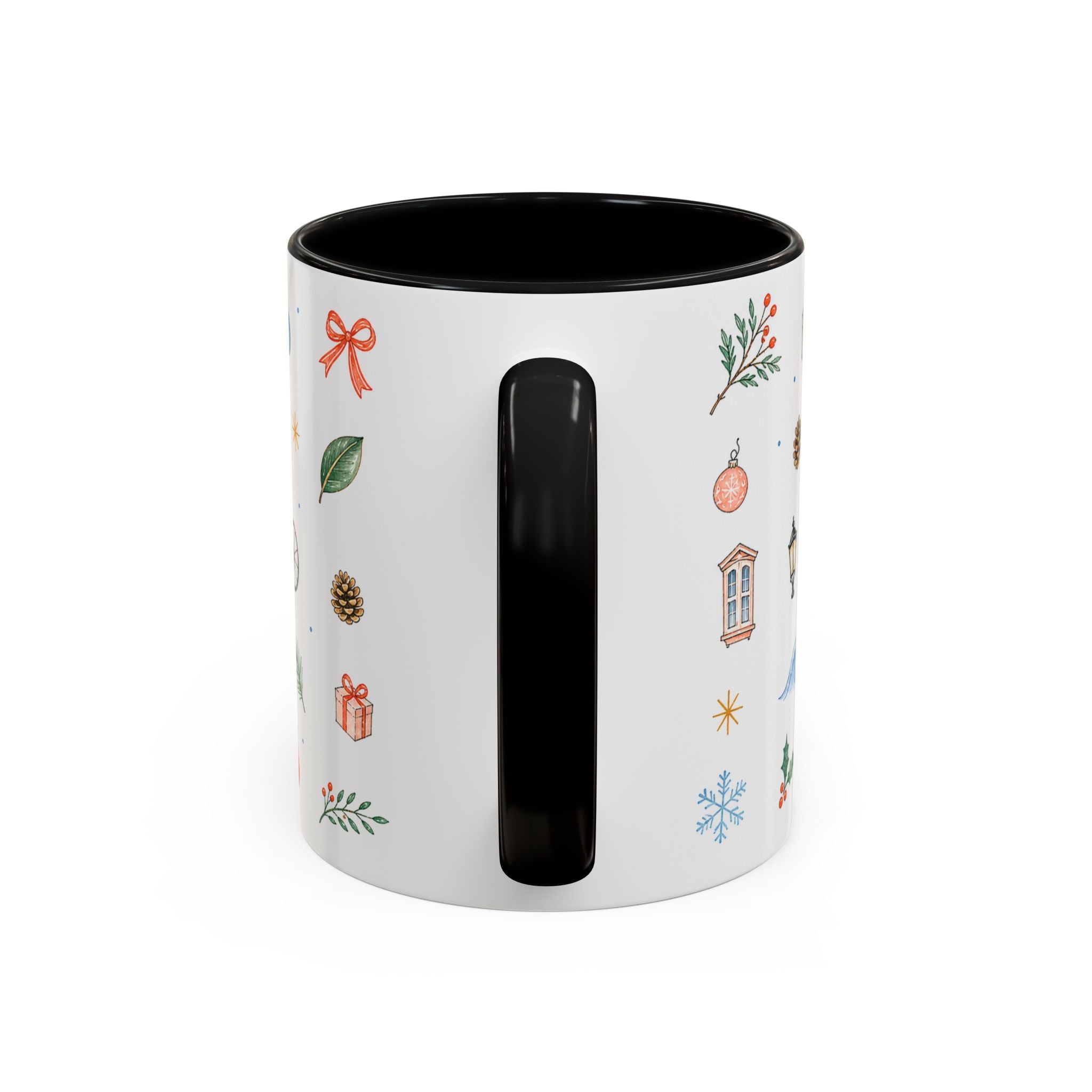 Philadelphia Christmas Mug | Watercolor Travel Souvenir | Holiday Gift | Accent Ceramic Coffee Cup 11oz 15oz