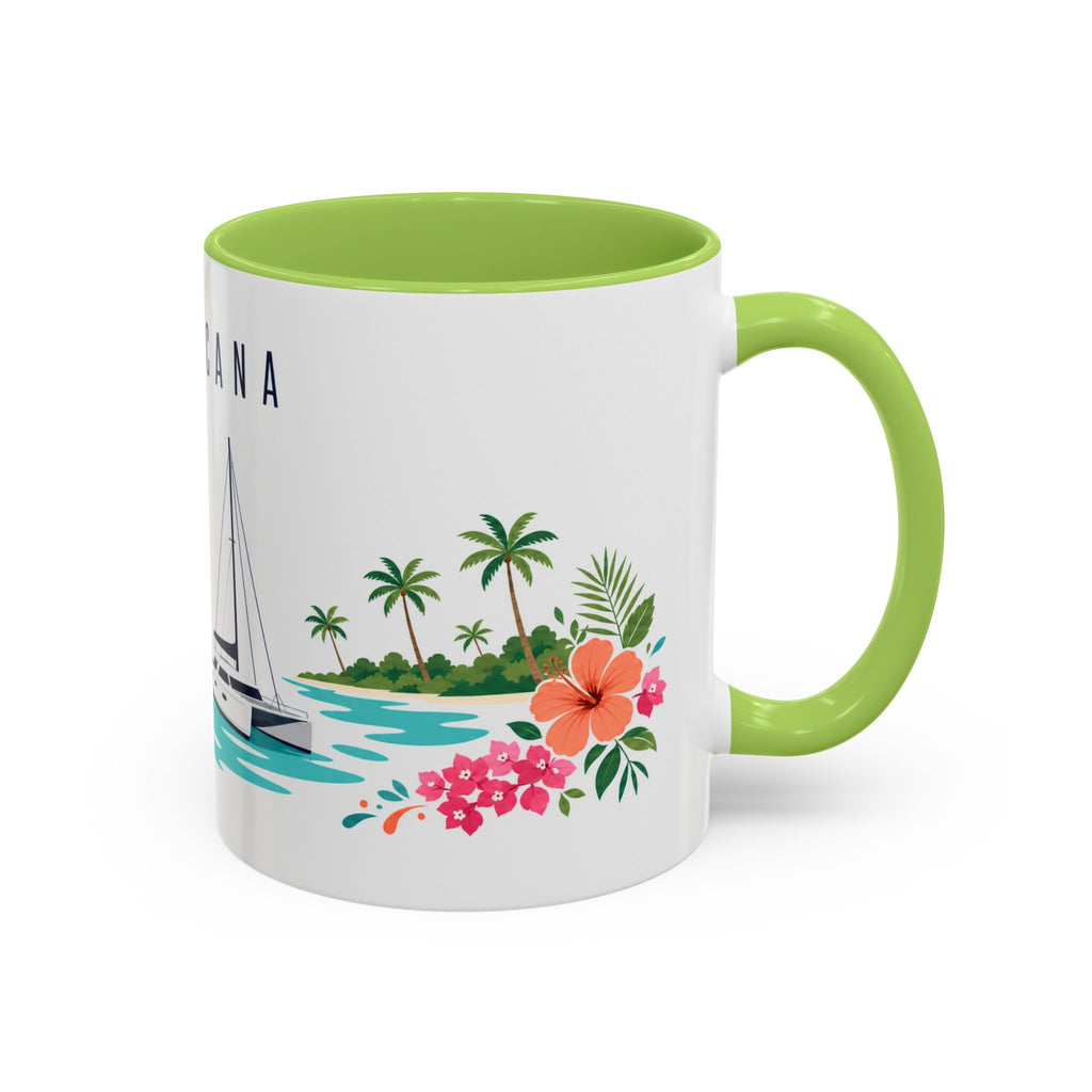 Punta Cana Coffee Mug | Dominican Republic Travel Souvenir | Porcelain Decal City Gift | 11oz 15oz Accent Mug