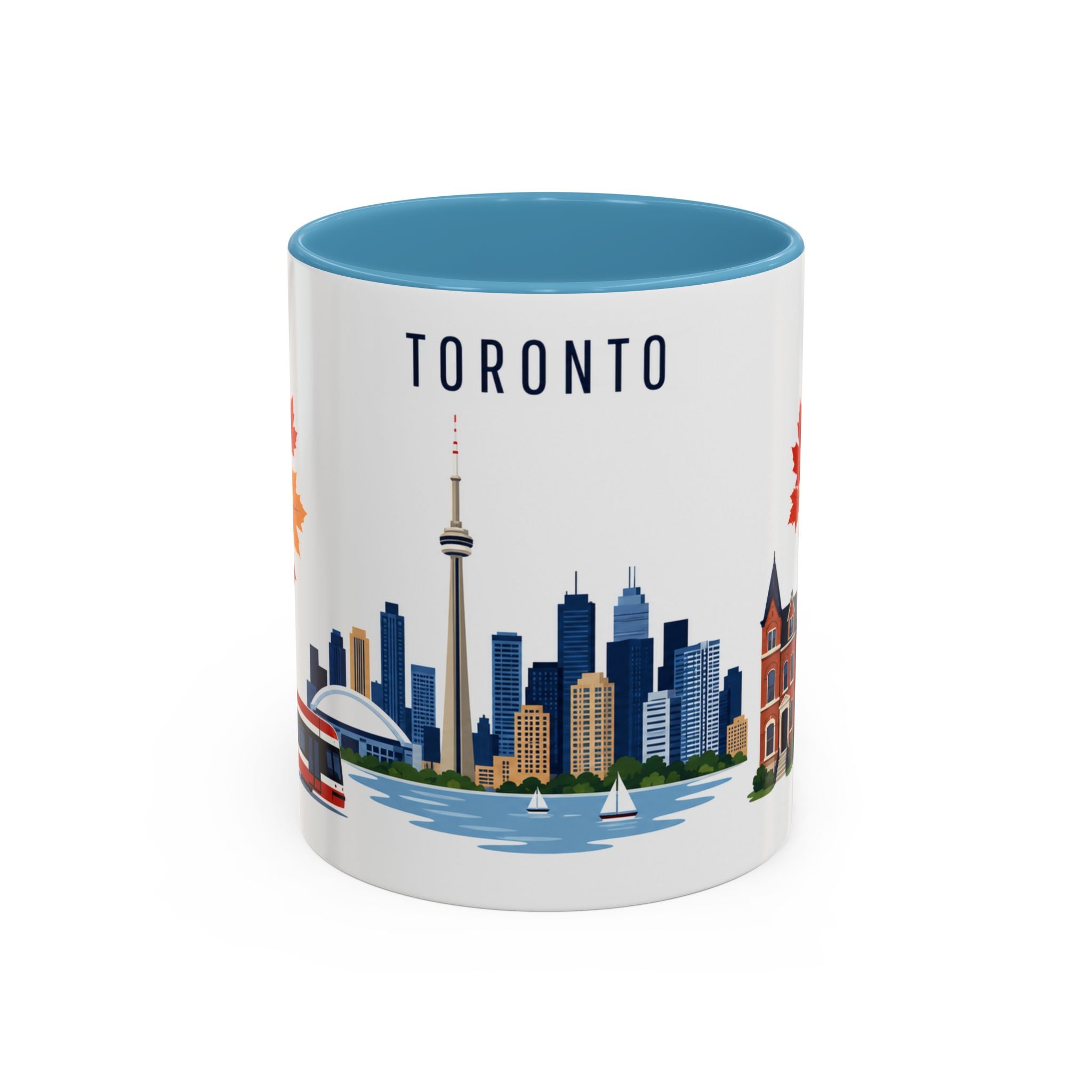Toronto Coffee Mug | Canada Travel Souvenir | Porcelain Decal City Gift | 11oz 15oz Accent Mug