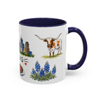 Dallas Illustrated Travel Mug | City Souvenir Accent Coffee Mug | 11oz 15oz Ceramic Cup