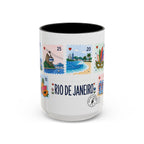 Rio de Janeiro Coffee Mug | Postage Stamp Collage Mug | Travel Souvenir Accent Cup 11oz 15oz