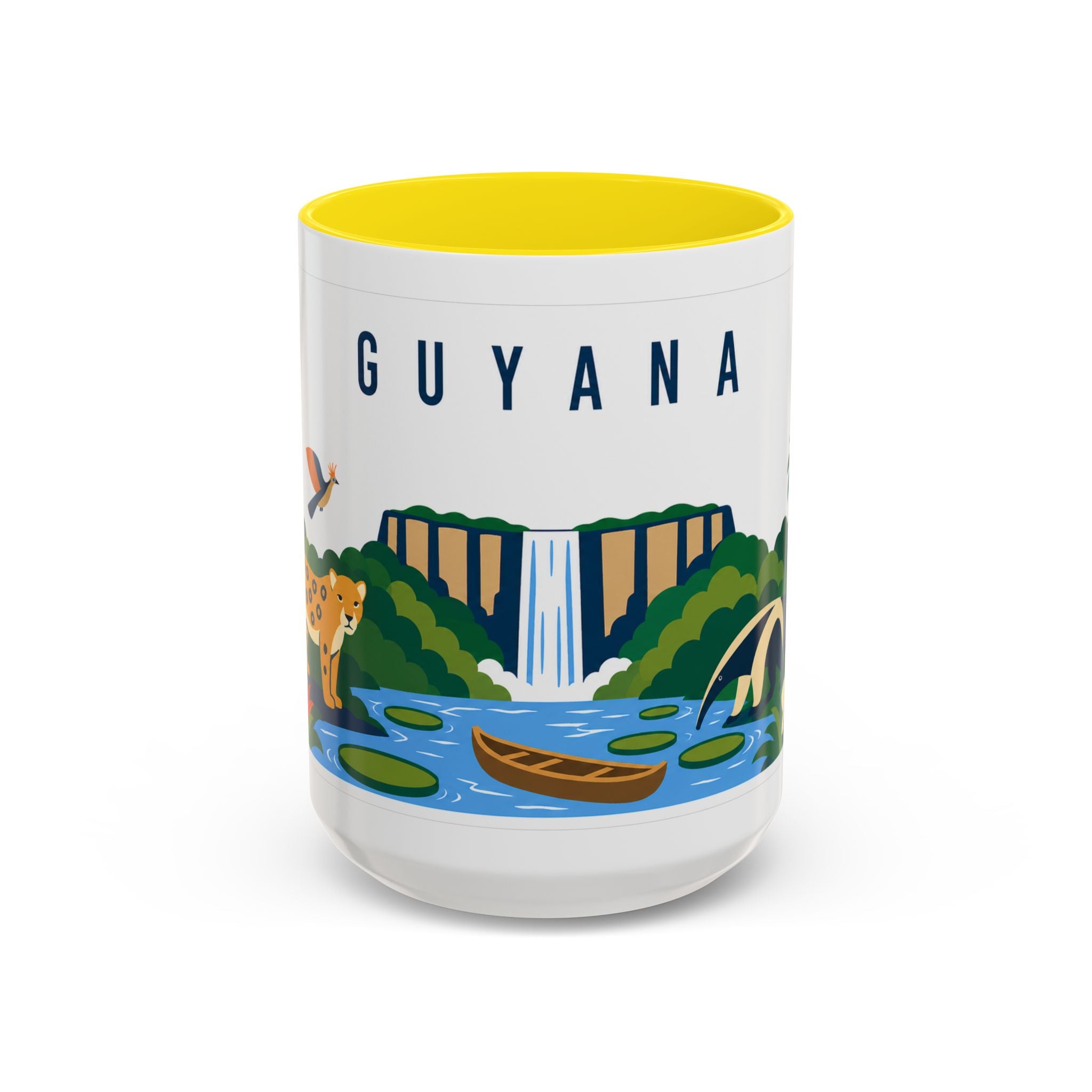 Guyana Coffee Mug | Travel Souvenir Accent Mug | Country Gift Ceramic Cup 11oz 15oz