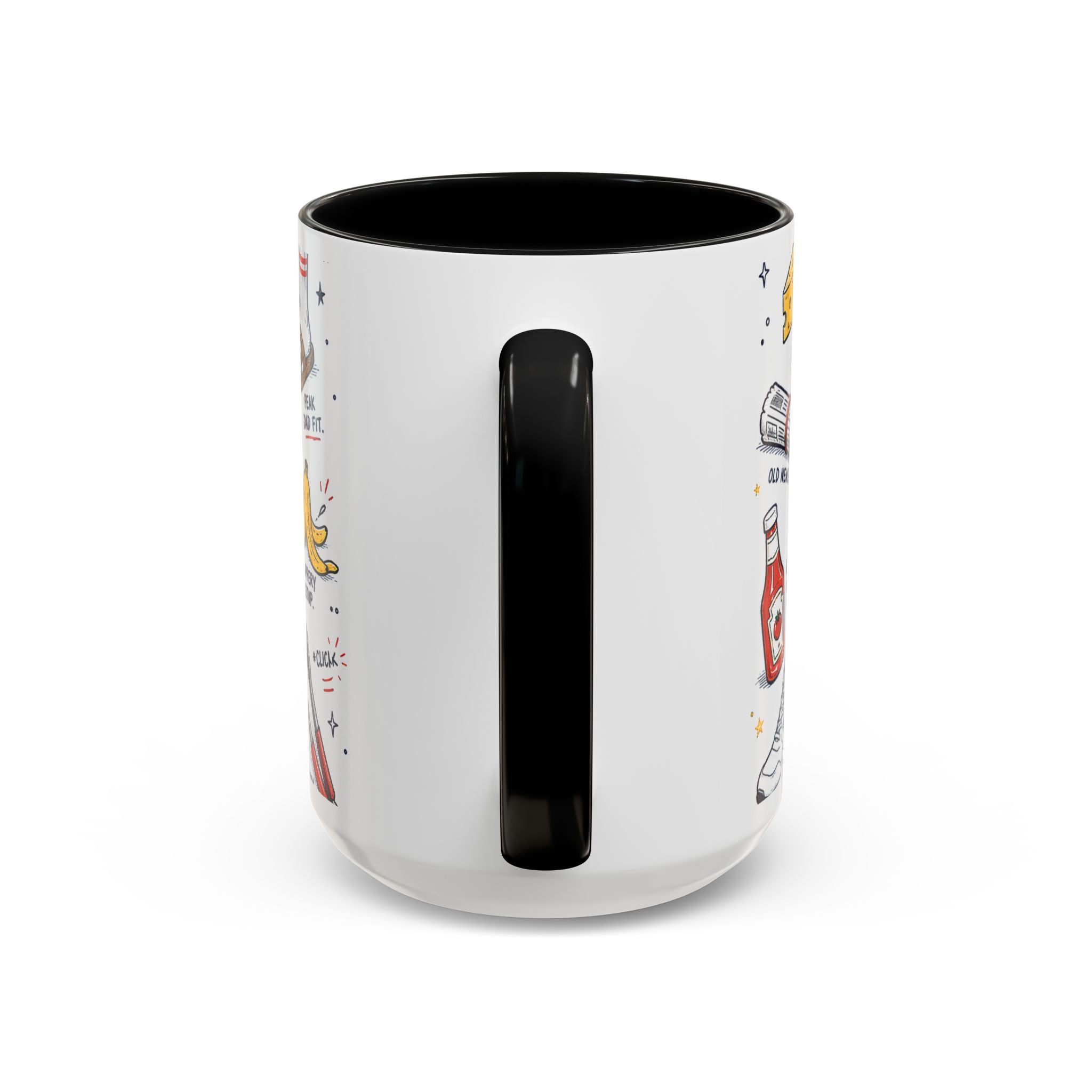 Dad Jokes Sorry Not Sorry Coffee Mug | Father's Day Gift for Dad | Accent Color Ceramic 11oz 15oz