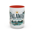 Palawan Coffee Mug | Travel Destination Souvenir Gift | Accent Color Ceramic 11oz 15oz