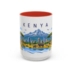 Kenya Coffee Mug | Travel Souvenir Accent Mug | Place Gift Ceramic Cup 11oz 15oz