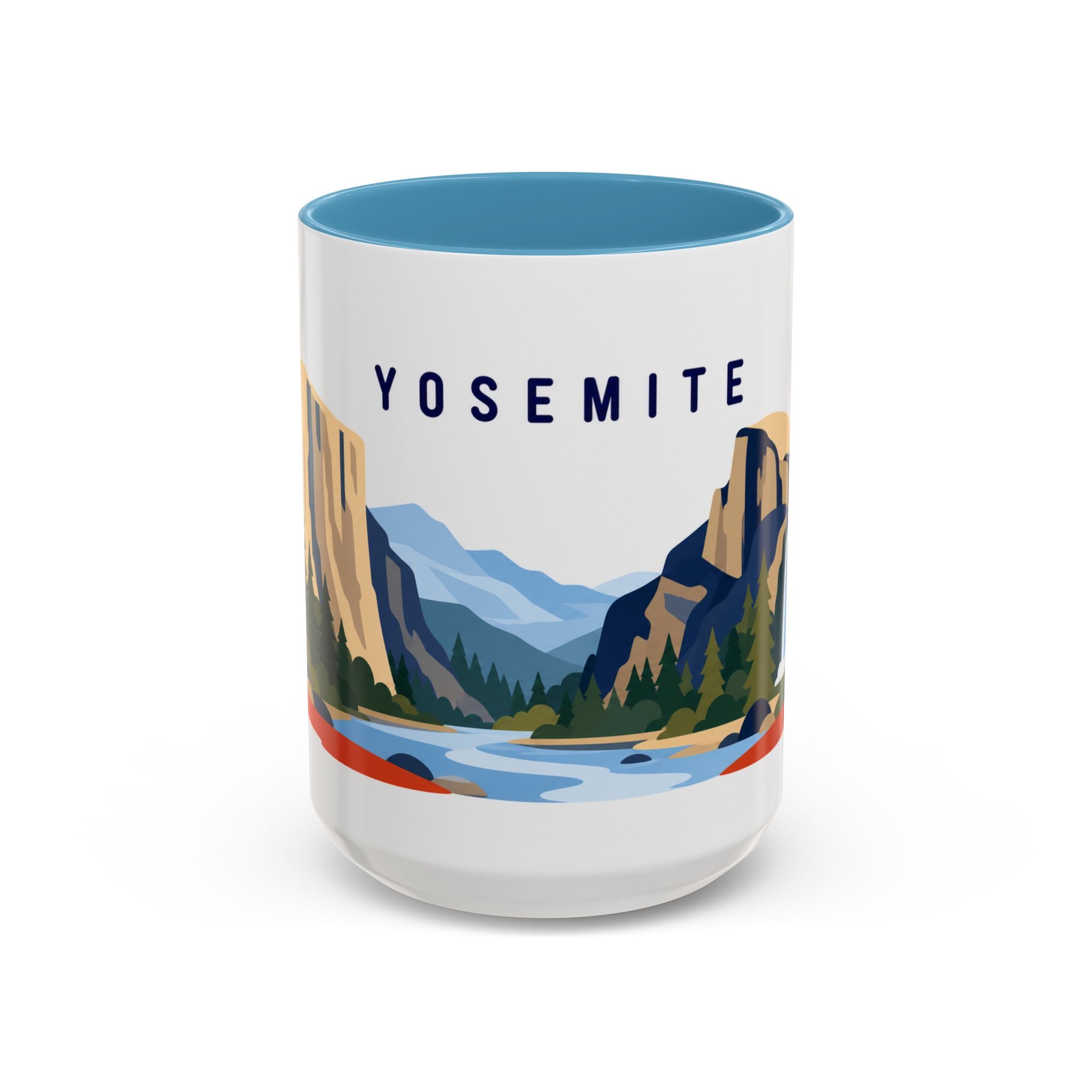 Yosemite Coffee Mug | Travel Destination Souvenir Gift | Accent Color Ceramic 11oz 15oz