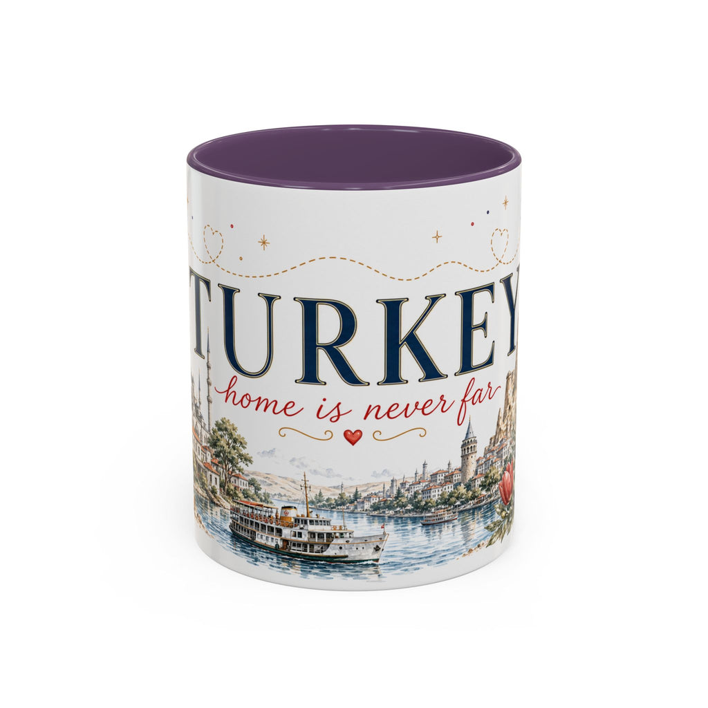 Turkey Home Country Mug | Moving Away Gift | Long Distance Friendship | 11 oz 15 oz Accent Mug