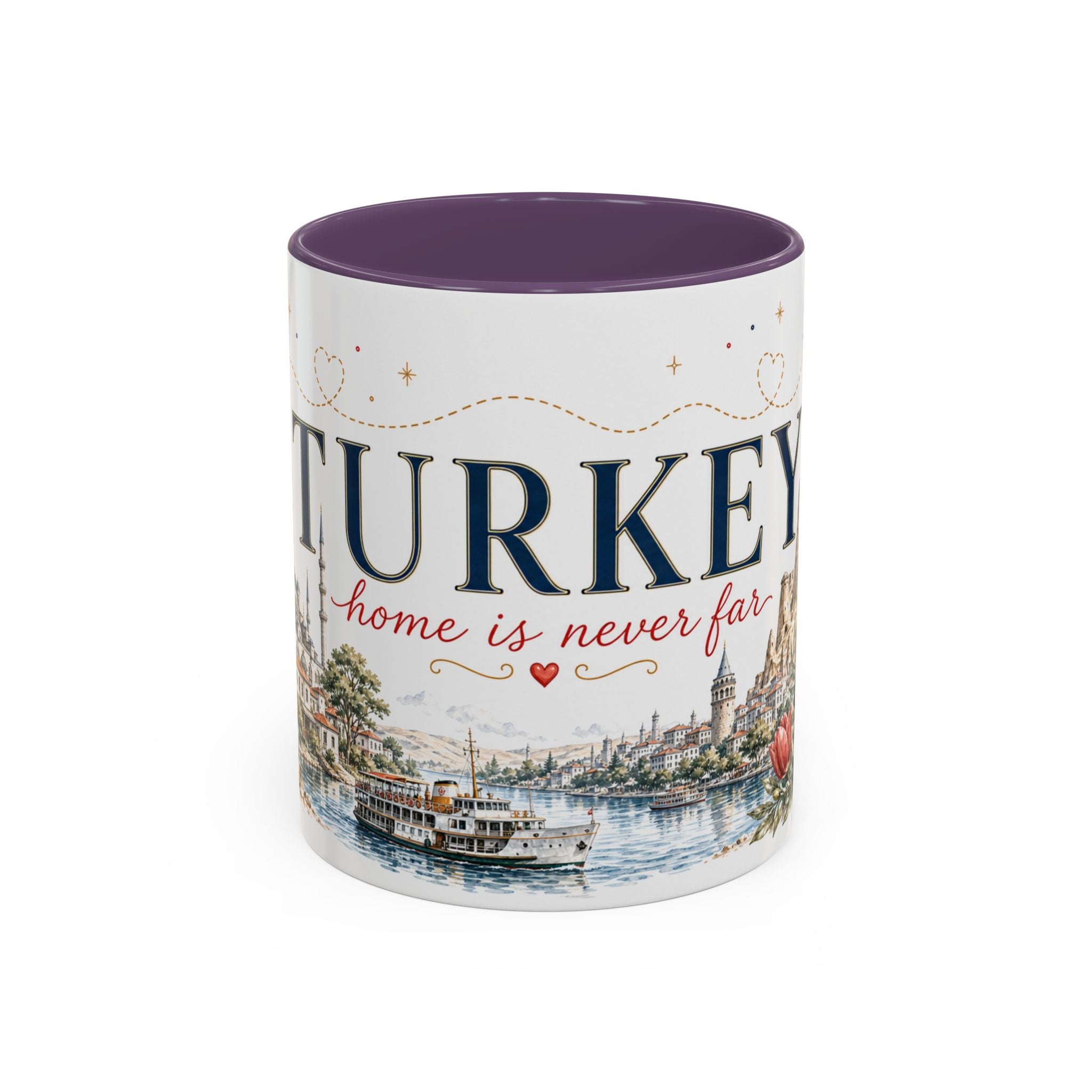Turkey Home Country Mug | Moving Away Gift | Long Distance Friendship | 11 oz 15 oz Accent Mug