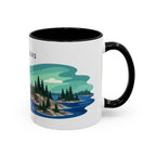 Voyageurs National Park Coffee Mug | Solid Color Block Park Souvenir | 11oz 15oz Accent Mug