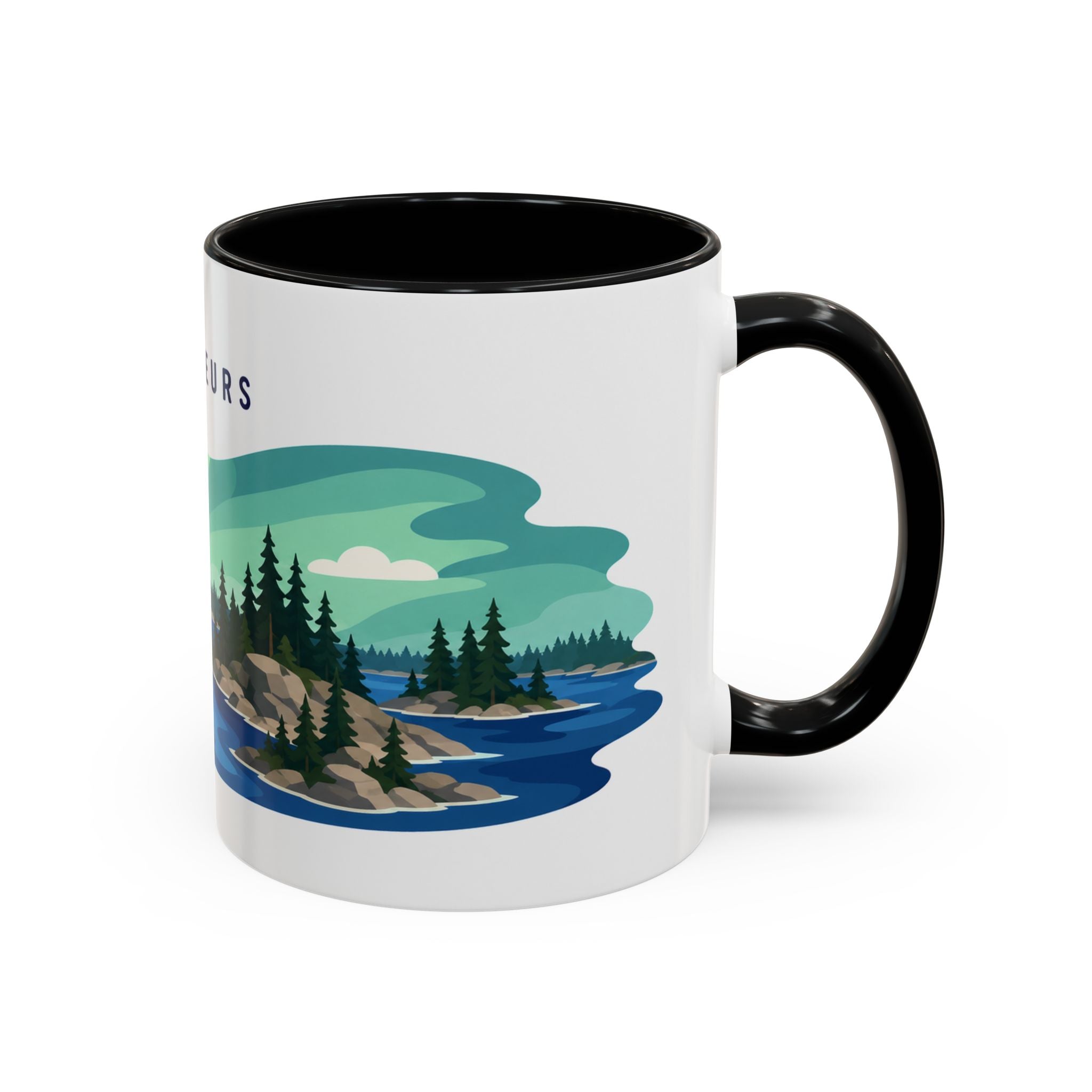 Voyageurs National Park Coffee Mug | Solid Color Block Park Souvenir | 11oz 15oz Accent Mug