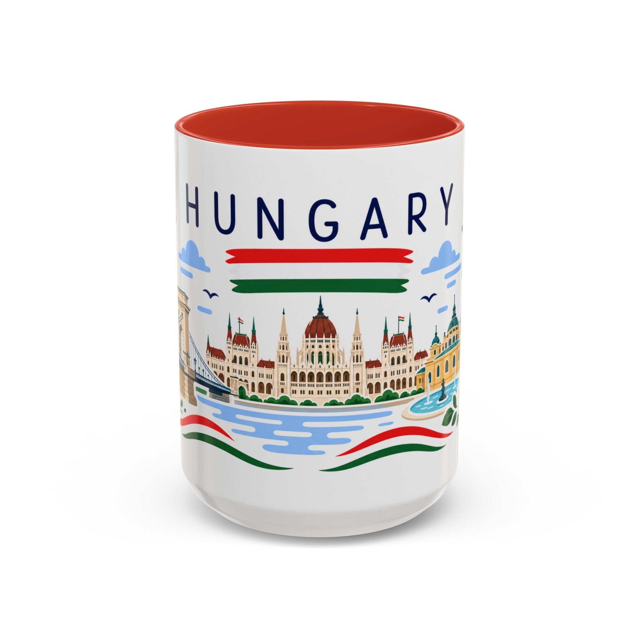 Hungary Coffee Mug | Travel Souvenir Accent Mug | Country Gift Ceramic Cup 11oz 15oz