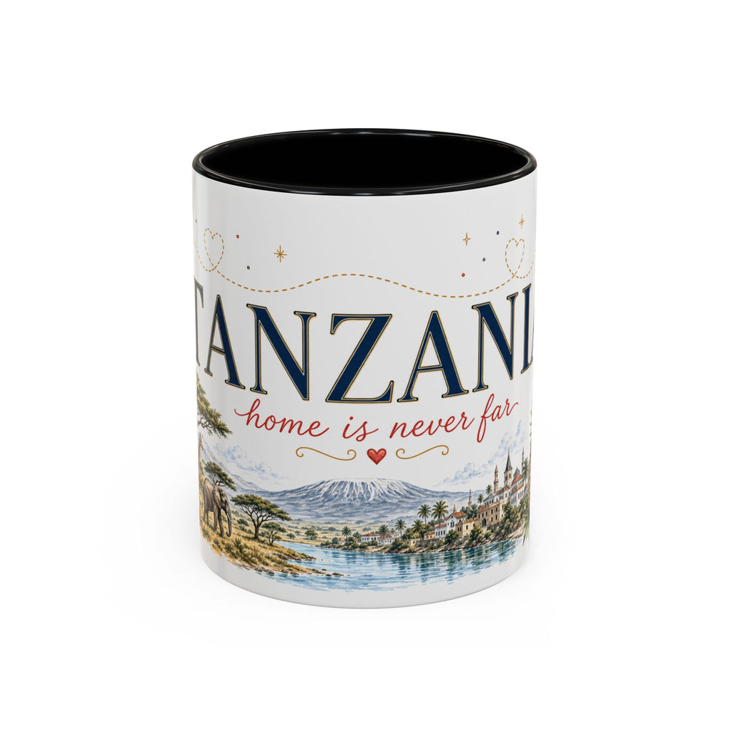 Tanzania Home Country Mug | Moving Away Gift | Long Distance Friendship | 11 oz 15 oz Accent Mug