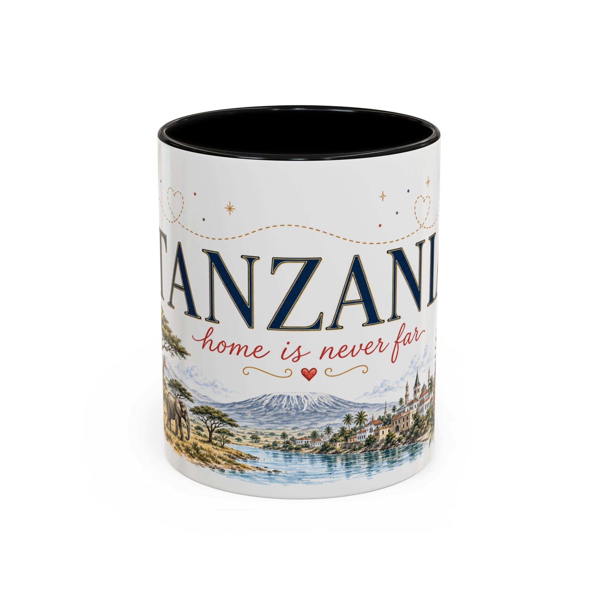 Tanzania Home Country Mug | Moving Away Gift | Long Distance Friendship | 11 oz 15 oz Accent Mug