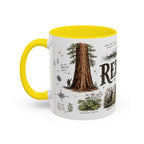 Redwood National Park Coffee Mug | California Coastal Forest Hiking Gift | Accent Color Ceramic 11oz 15oz