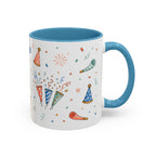 New Year Party Mug | Balloon Popper Watercolor Celebration Gift | Accent Cup 11oz 15oz