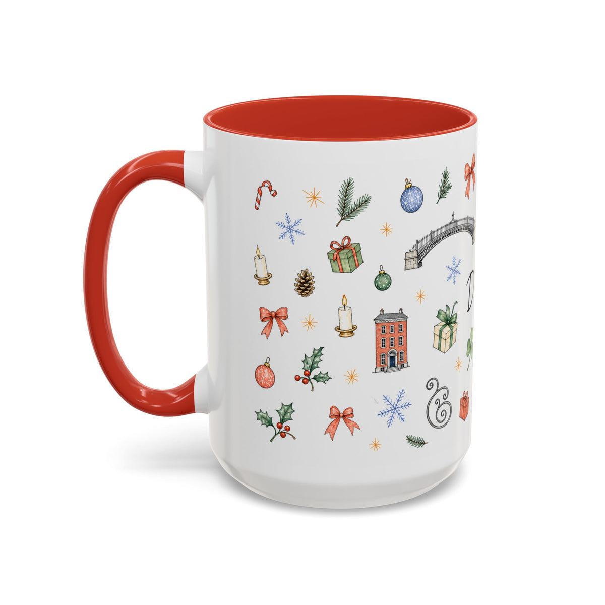 Dublin Christmas Mug | Watercolor City Souvenir, Holiday Travel Gift (11oz/15oz)