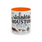 Houston Coffee Mug | Texas Souvenir City Gift | Accent Color Ceramic 11oz 15oz