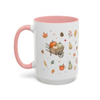 Thanksgiving Mug | Country Harvest Watercolor Gift | Pumpkin Scarecrow Accent Cup 11oz 15oz