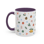 Christmas Candle Mug | Holly Wreath Watercolor Holiday Gift | Accent Cup 11oz 15oz