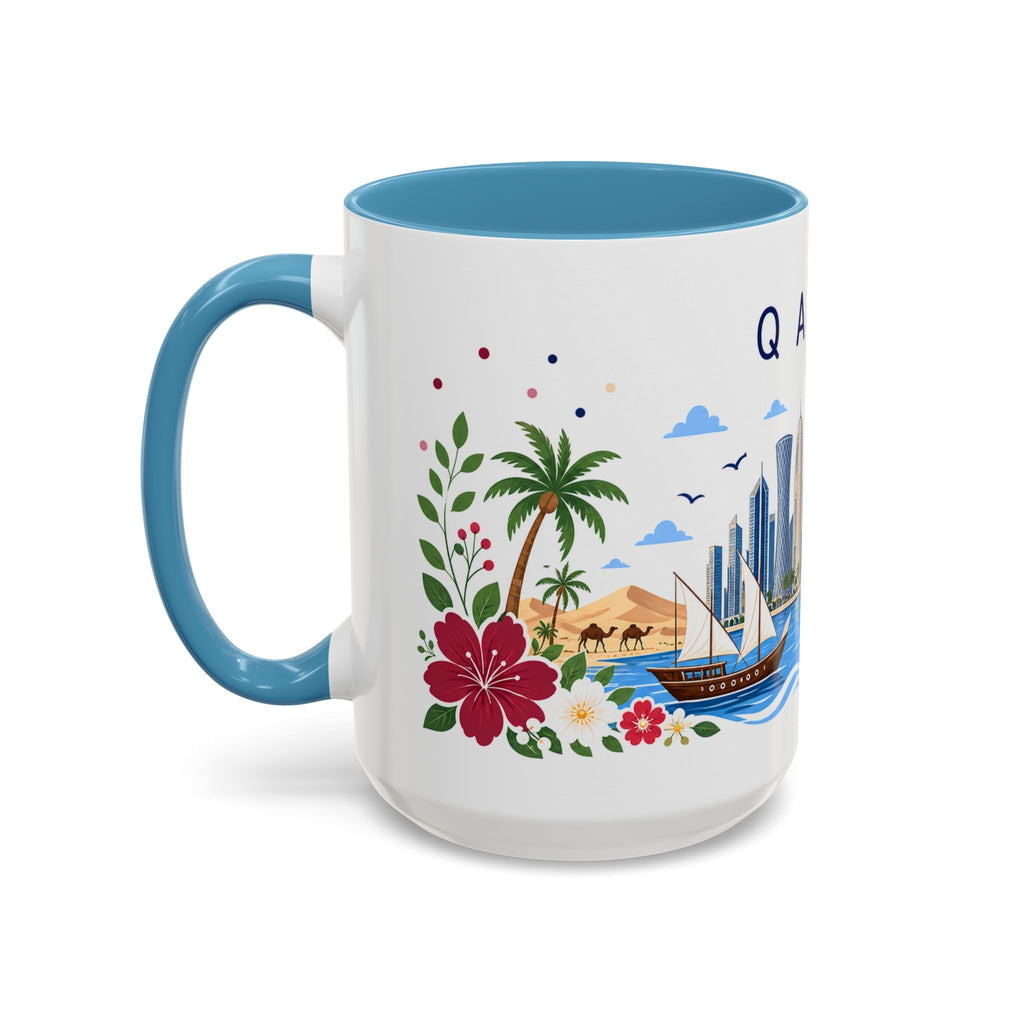 Qatar Coffee Mug | Travel Souvenir Accent Mug | Place Gift Ceramic Cup 11oz 15oz