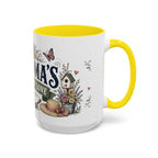Grandma's Garden Of Love Coffee Mug | Gift From Grandkids | Accent Color Ceramic 11oz 15oz