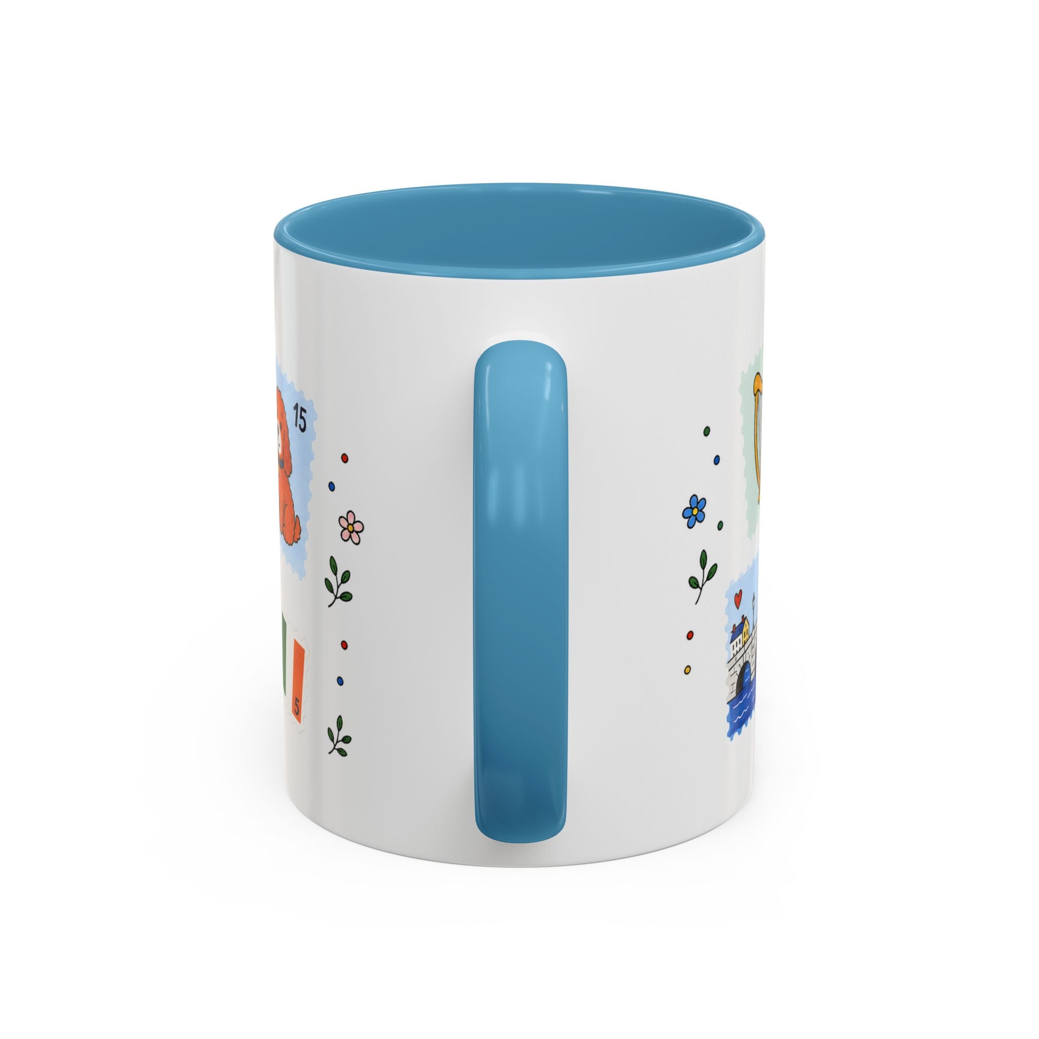 Dublin Coffee Mug | Postage Stamp Collage Mug | Travel Souvenir Accent Cup 11oz 15oz