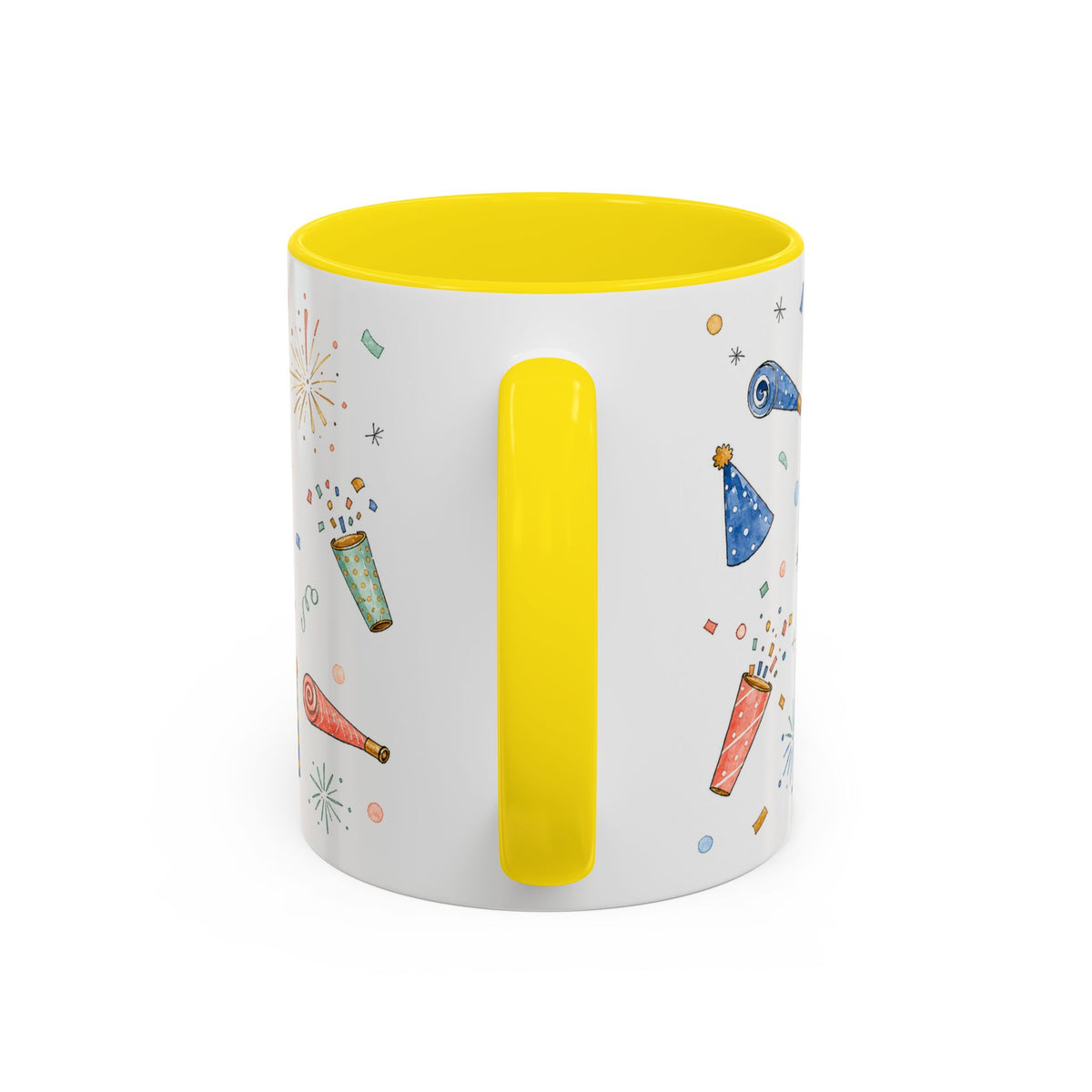 New Year Sparkler Mug | Champagne Toast Watercolor Party Gift | Accent Cup 11oz 15oz