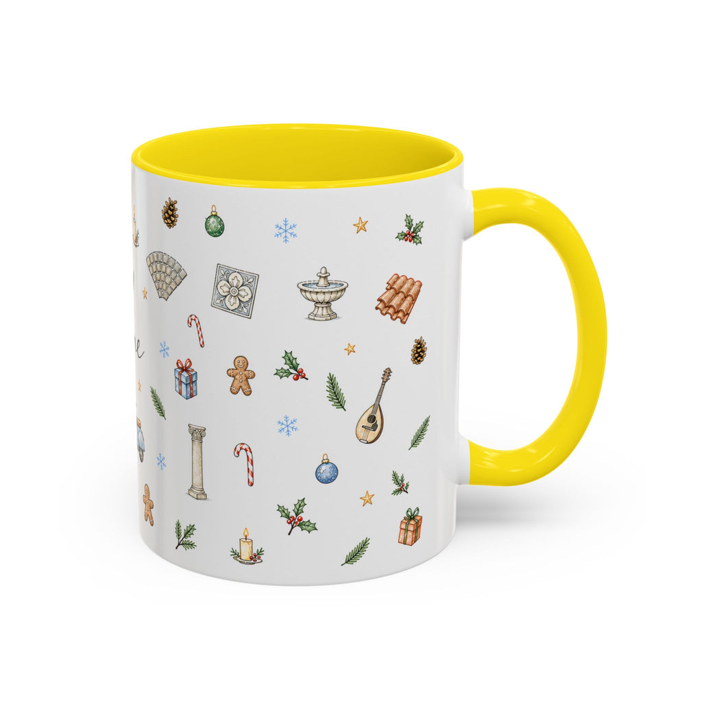 Rome Christmas Mug | Watercolor City Souvenir | Ceramic Coffee Cup
