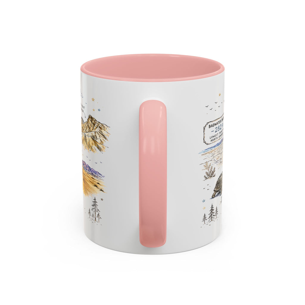 Death Valley National Park Coffee Mug | California Desert Hiking Camping Gift | Accent Color Ceramic 11oz 15oz