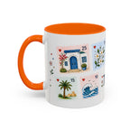 Tunis Coffee Mug | Postage Stamp Collage Mug | Travel Souvenir Accent Cup 11oz 15oz
