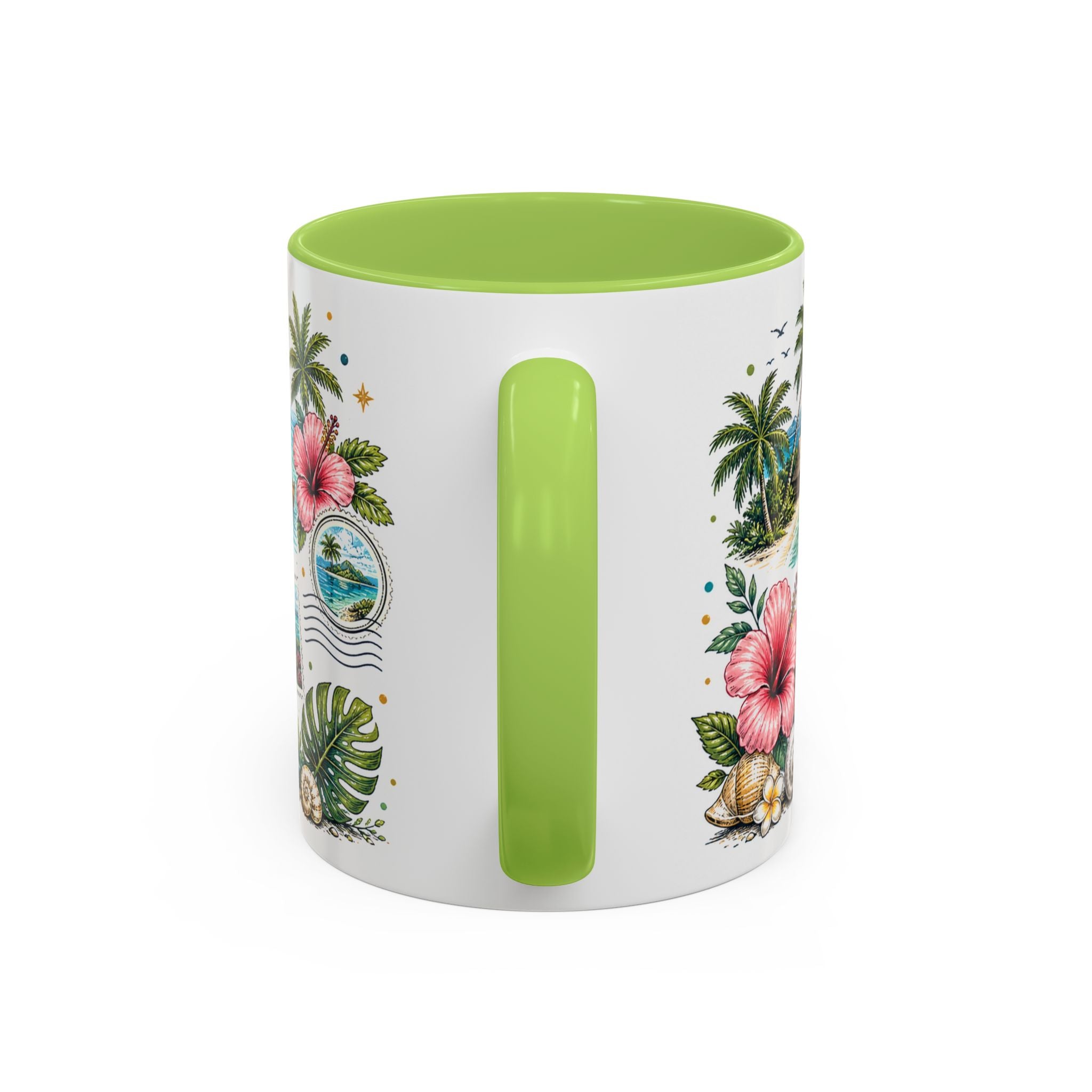 Fiji Coffee Mug | Travel Destination Souvenir Gift | Accent Color Ceramic 11oz 15oz