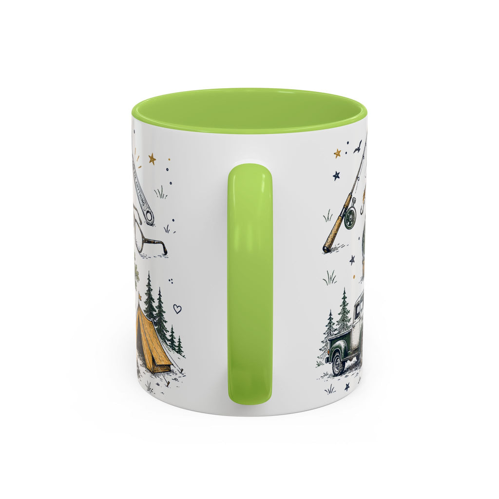 Dad The Legend Coffee Mug | Father's Day Gift for Dad | Accent Color Ceramic 11oz 15oz