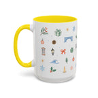 Philadelphia Christmas Mug | Watercolor Travel Souvenir | Holiday Gift | Accent Ceramic Coffee Cup 11oz 15oz
