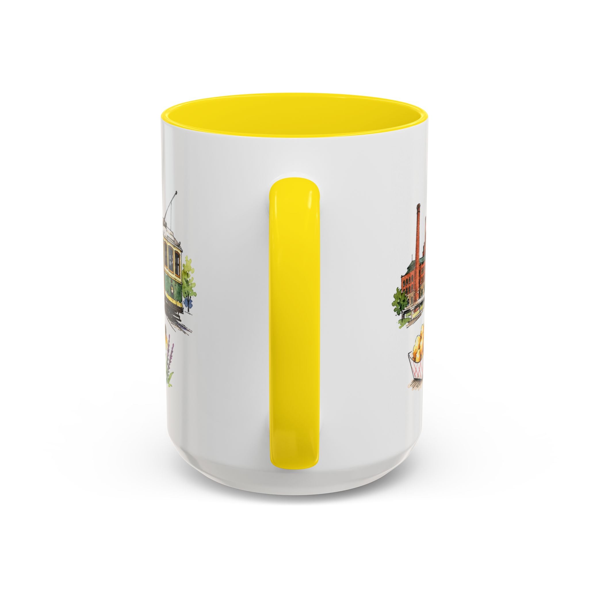 Milwaukee Illustrated Travel Mug | City Souvenir Accent Coffee Mug | 11oz 15oz Ceramic Cup