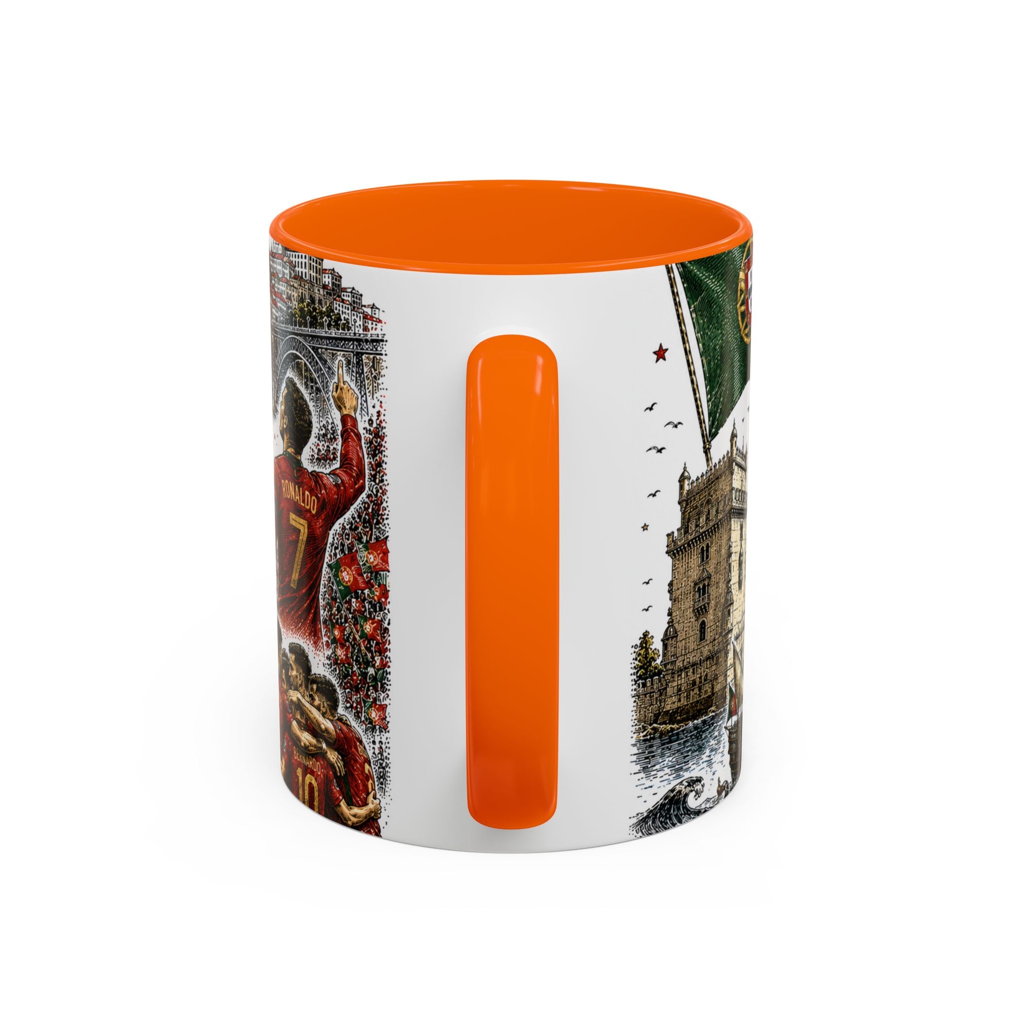Portugal Soccer Coffee Mug | World Cup Fan Gift | Accent Color Ceramic 11oz 15oz Match Day Cup