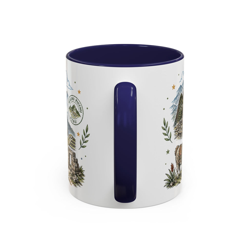 Machu Picchu Coffee Mug | Travel Destination Souvenir Gift | Accent Color Ceramic 11oz 15oz