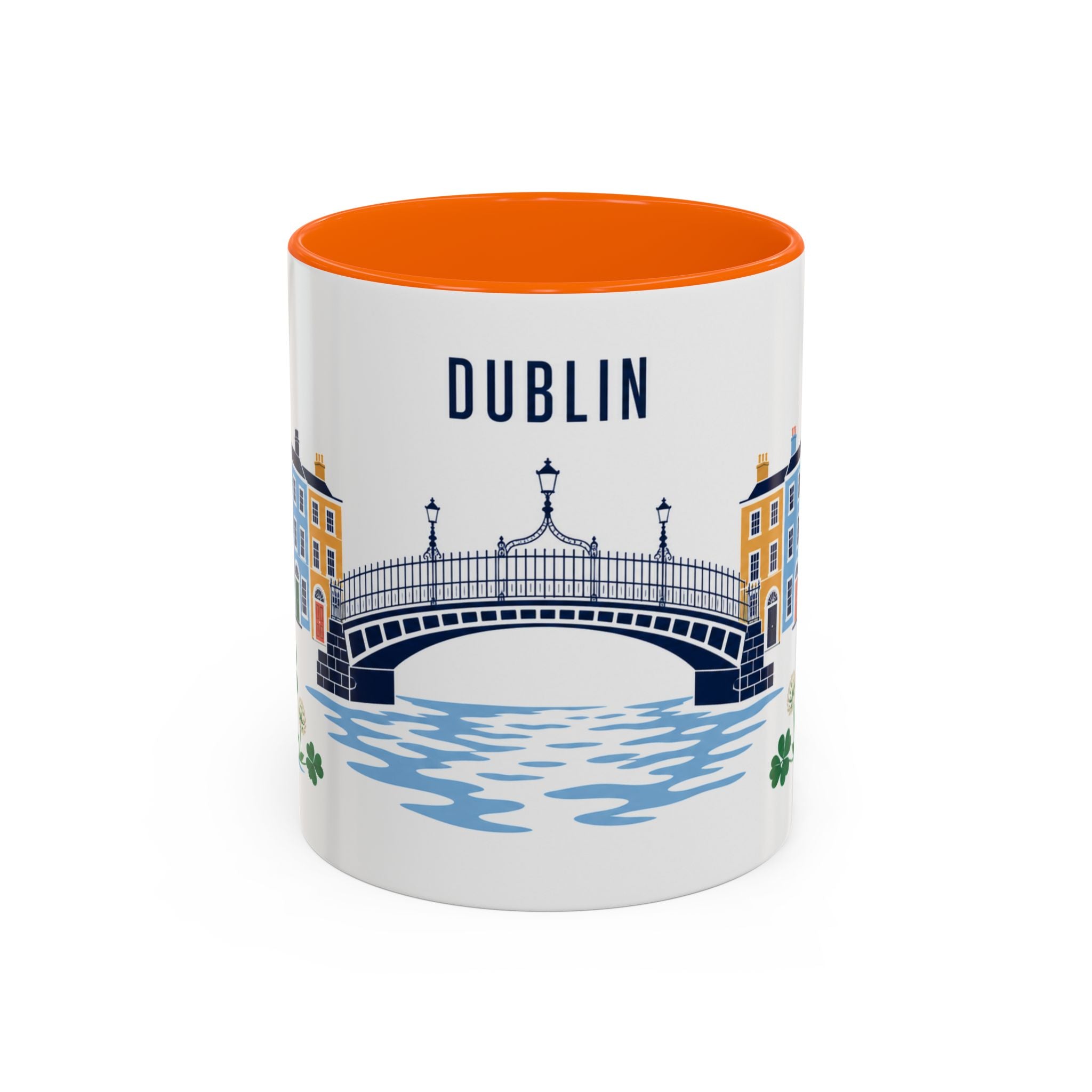 Dublin Coffee Mug | Ireland Travel Souvenir | Porcelain Decal City Gift | 11oz 15oz Accent Mug