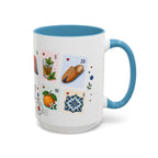 Fez Coffee Mug | Postage Stamp Collage Mug | Travel Souvenir Accent Cup 11oz 15oz