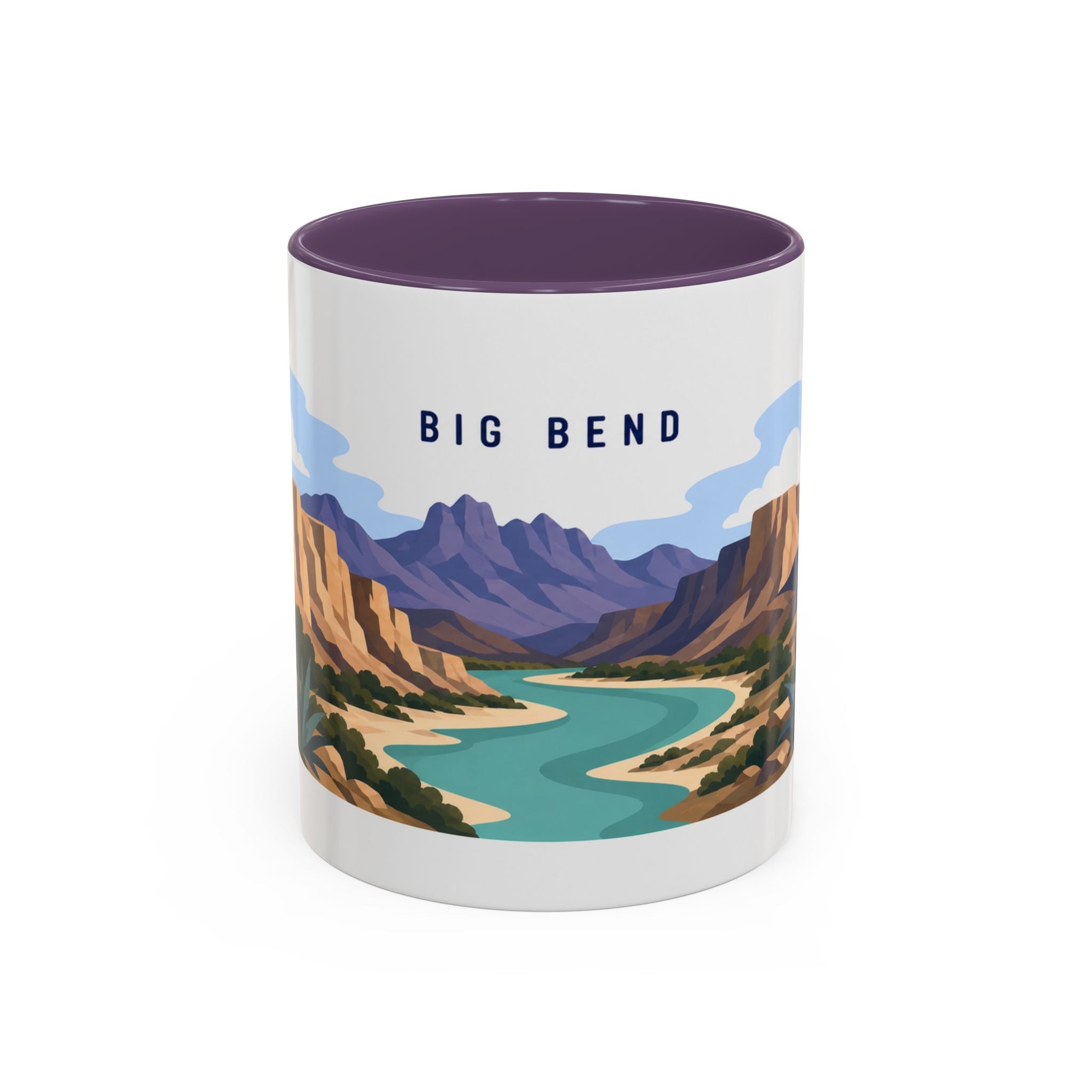 Big Bend National Park Coffee Mug | Solid Color Block Park Souvenir | 11oz 15oz Accent Mug