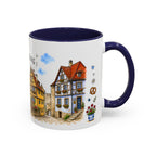 Rothenburg Illustrated Travel Mug | Germany Souvenir Accent Coffee Mug | 11oz 15oz Ceramic Cup