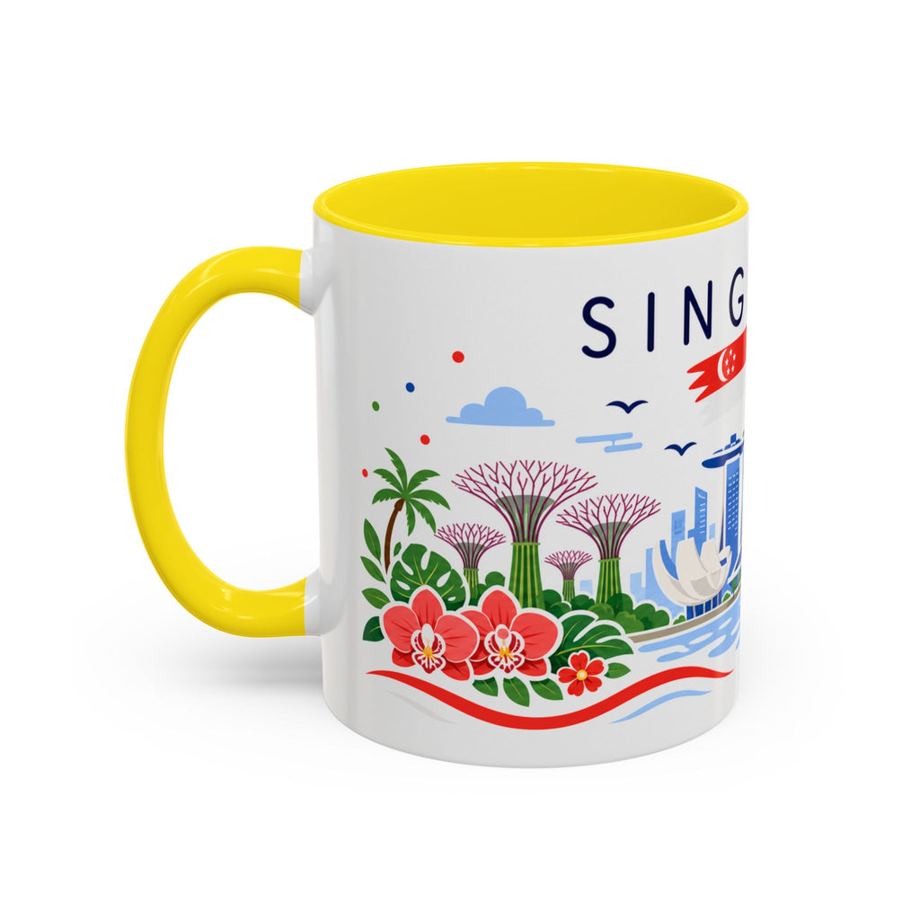 Singapore Coffee Mug | Travel Souvenir Accent Mug | Country Gift Ceramic Cup 11oz 15oz