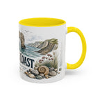 Jurassic Coast Mug, England Travel Souvenir, Bucket List Gift, Accent Ceramic Coffee Mug 11oz 15oz