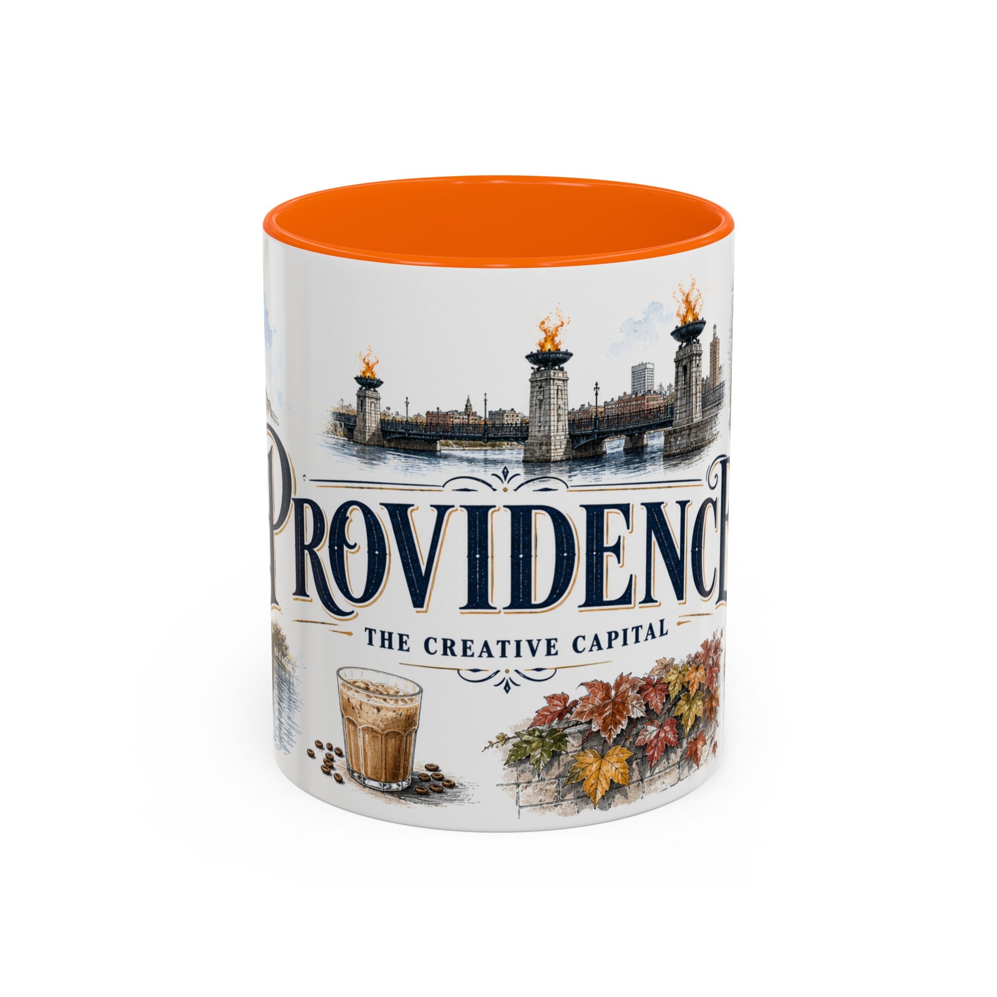 Providence Coffee Mug | United States Travel Souvenir | Vintage Illustrated City Gift | 11 oz 15 oz Accent Mug