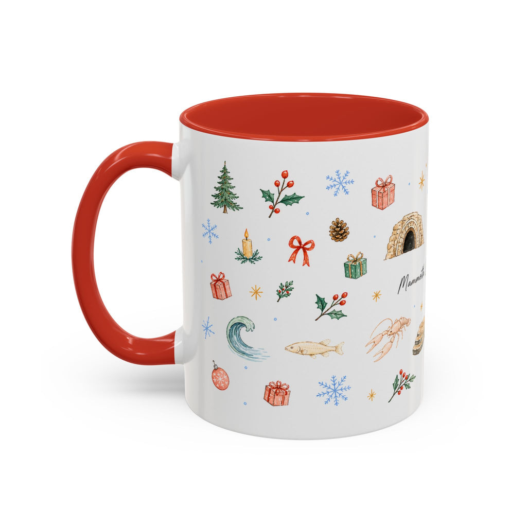 Mammoth Cave National Park Christmas Mug | Watercolor Travel Souvenir | Holiday Gift | Accent Ceramic Coffee Cup 11oz 15oz