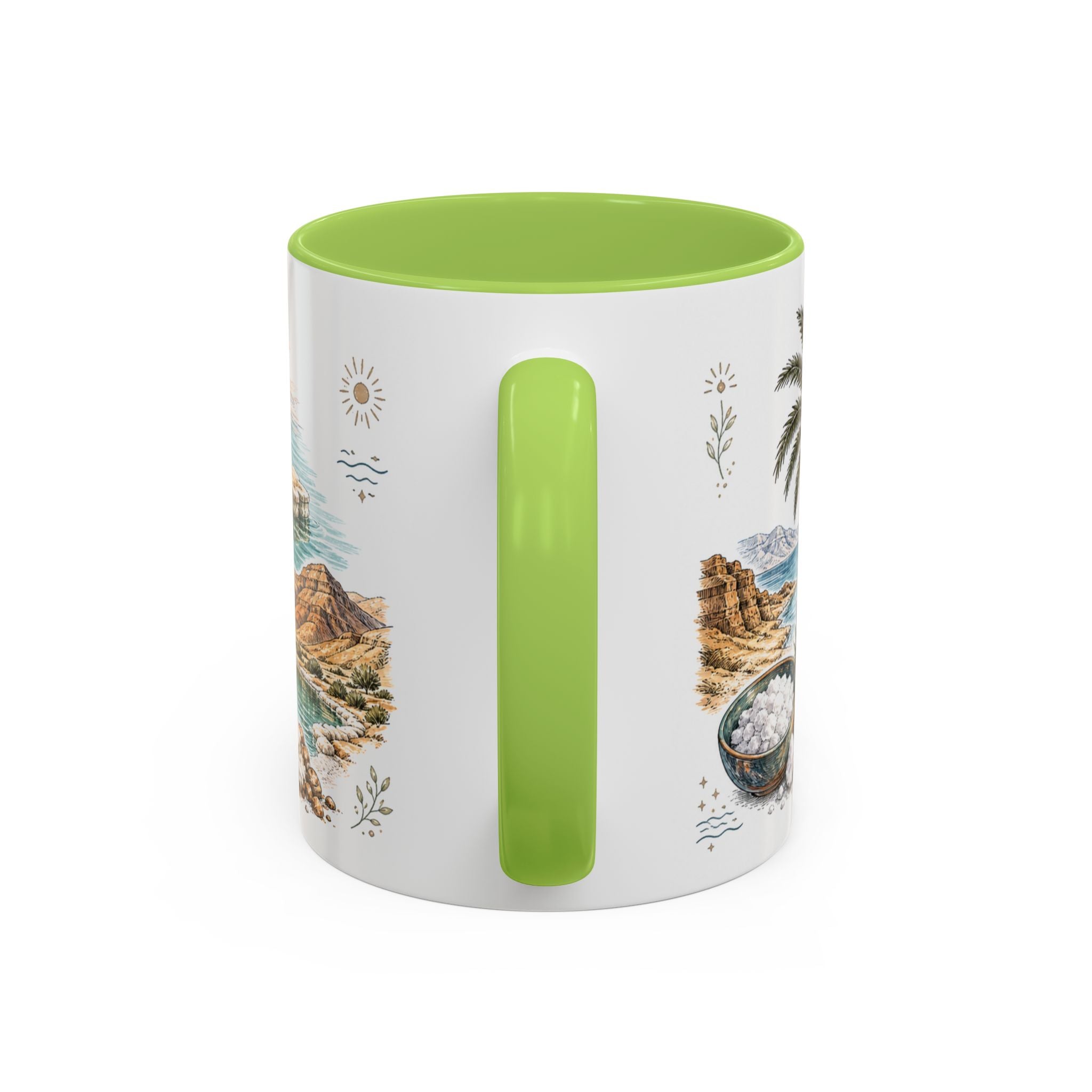 Dead Sea Mug, Jordan Travel Souvenir, Bucket List Gift, Accent Ceramic Coffee Mug 11oz 15oz