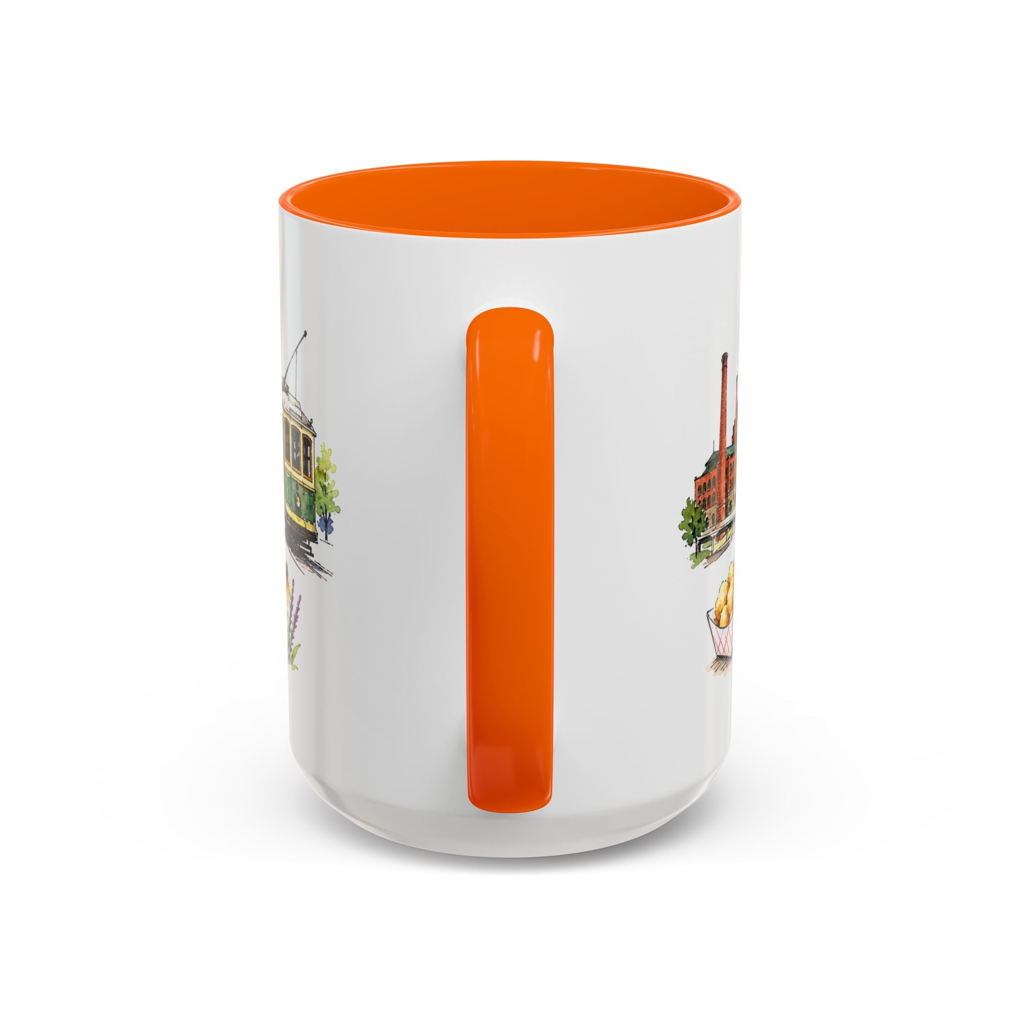 Milwaukee Illustrated Travel Mug | City Souvenir Accent Coffee Mug | 11oz 15oz Ceramic Cup